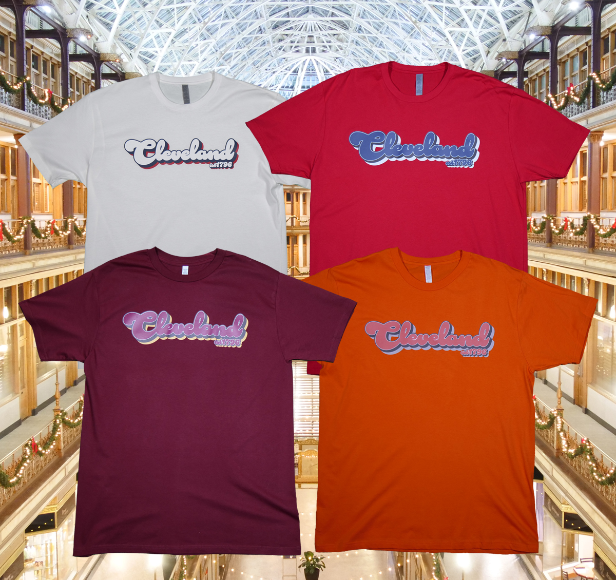 Cleveland 1796 graphic tees.