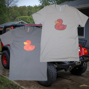 Current Firecracker red duck on tees