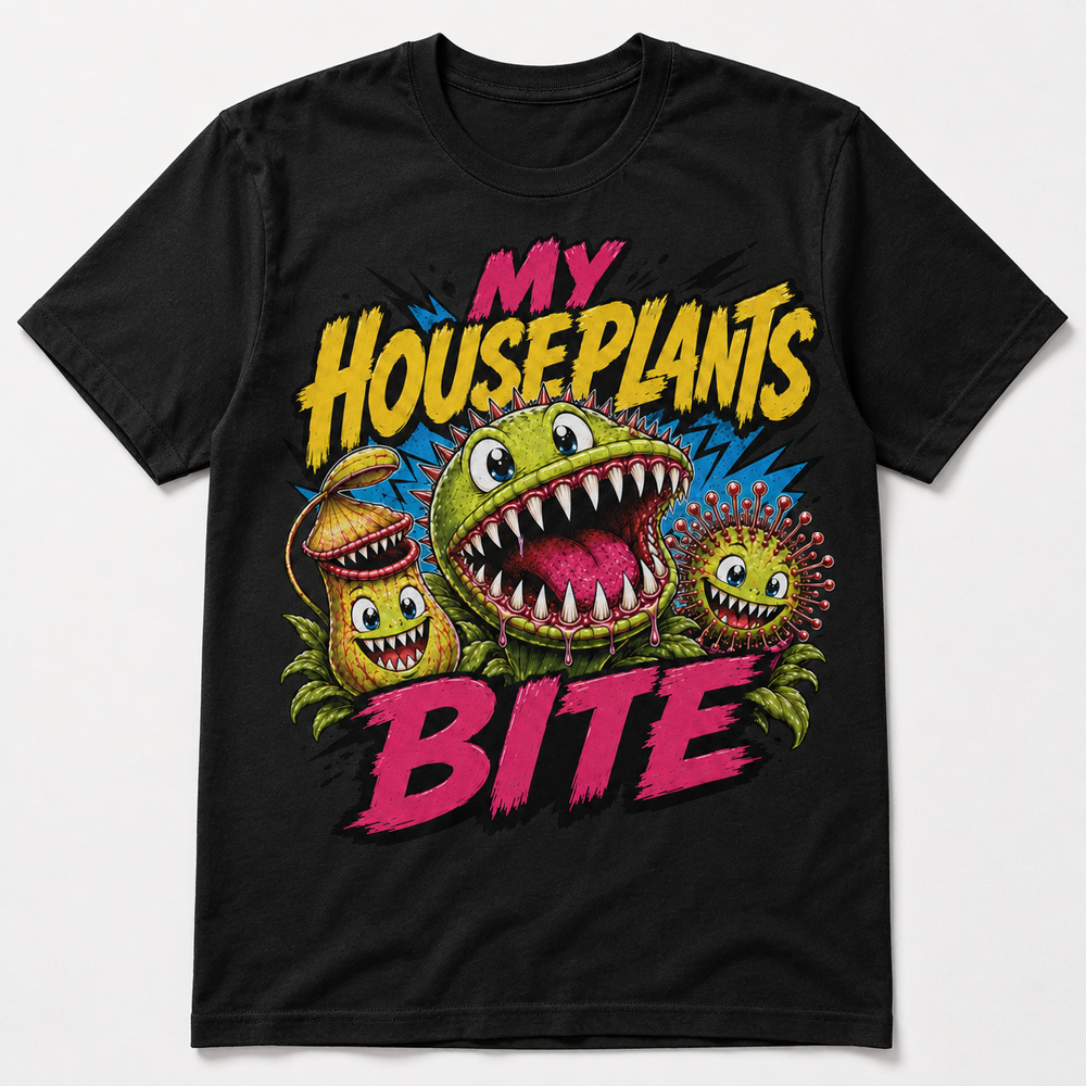 Graphic My House Plants Bite black tee