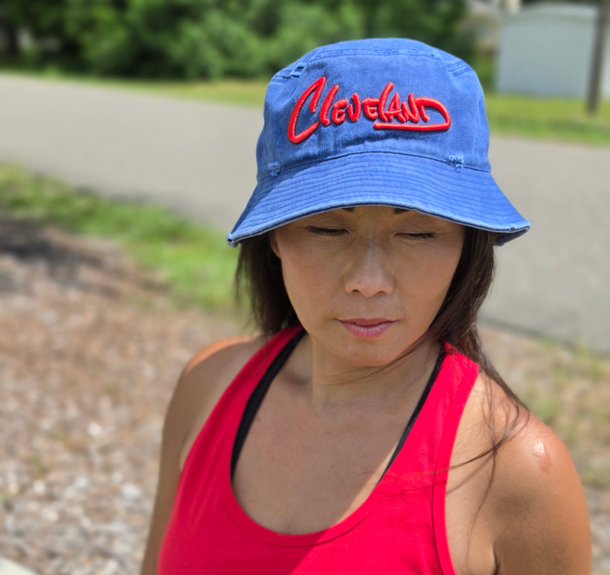 Cleveland bucket hat model image 3